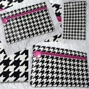 Ipsy Houndstooth Print Cosmetic Pouch